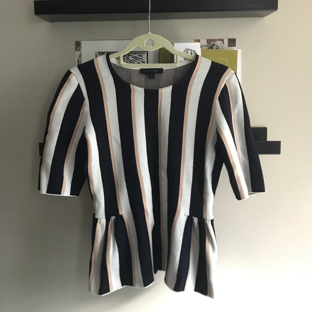 Striped Peplum Shirt